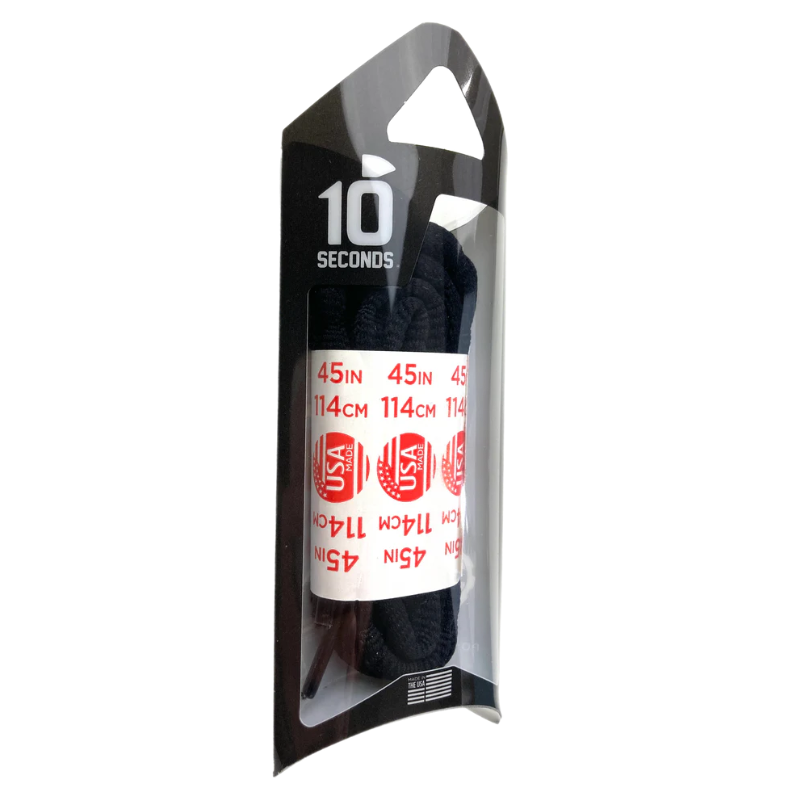 10 Seconds 54" Athletic Bubble Laces - Black