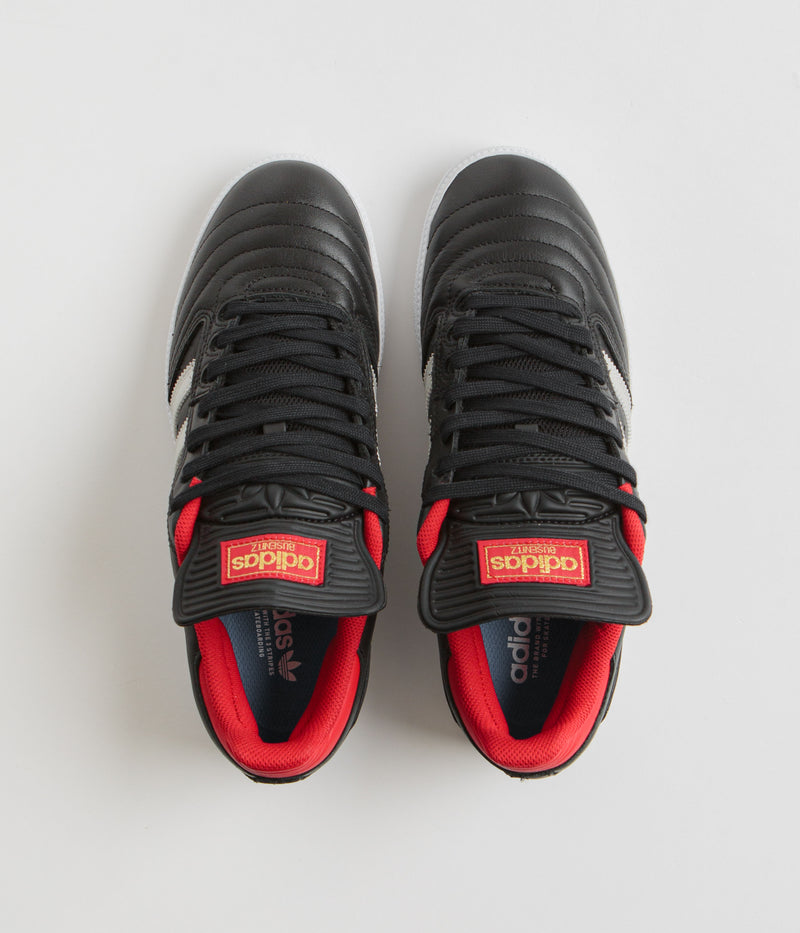 Adidas Busenitz Shoes in Core Black and Zero Metallic / Better Scarlet