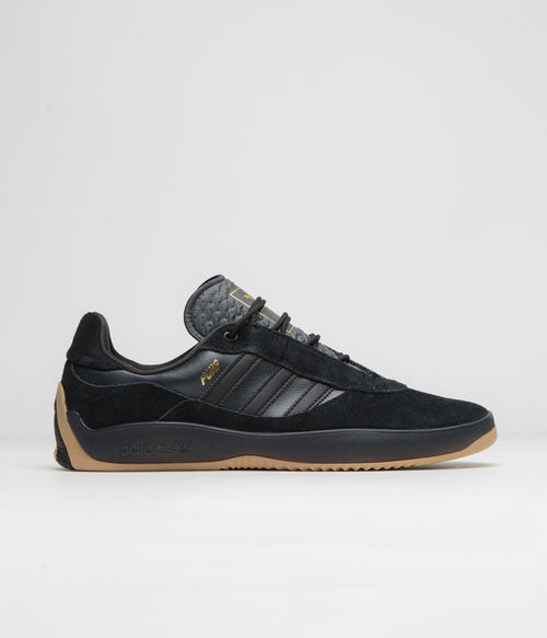Adidas Puig Shoes in Core Black and Carbon / Gold Metallic