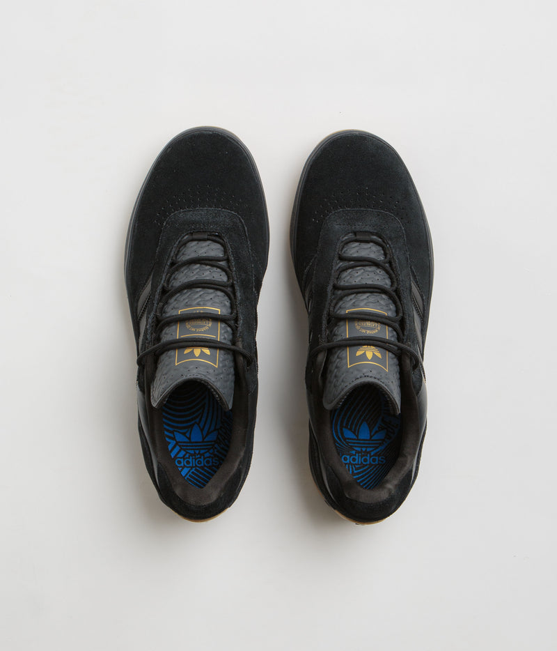 Adidas Puig Shoes in Core Black and Carbon / Gold Metallic