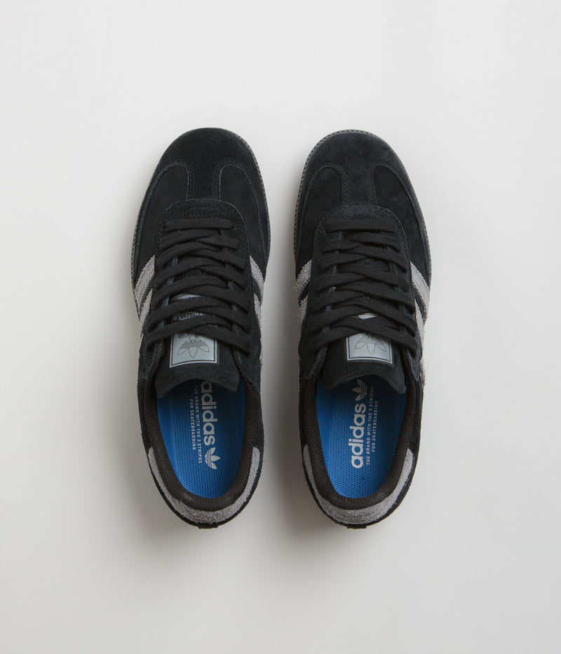 Adidas Samba ADV Shoes in Core Black and Grey Four / Gold Metallic