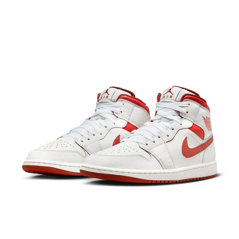 Air Jordan Footwear 7.5 / WHITE/LOBSTER-DUNE RED-SAIL Air Jordan 1 Mid SE