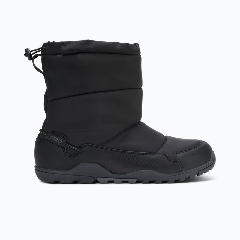 Xero Shoes Alpine Pull-On Men Boots in Black with Toe Facing Right