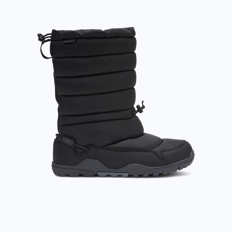 Xero Shoes Alpine Pull-On Women Boots in Black with Toe Facing Right