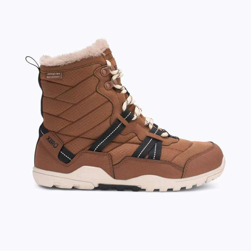 Xero Shoes Alpine Women Boot in Brown with Toe Facing Right
