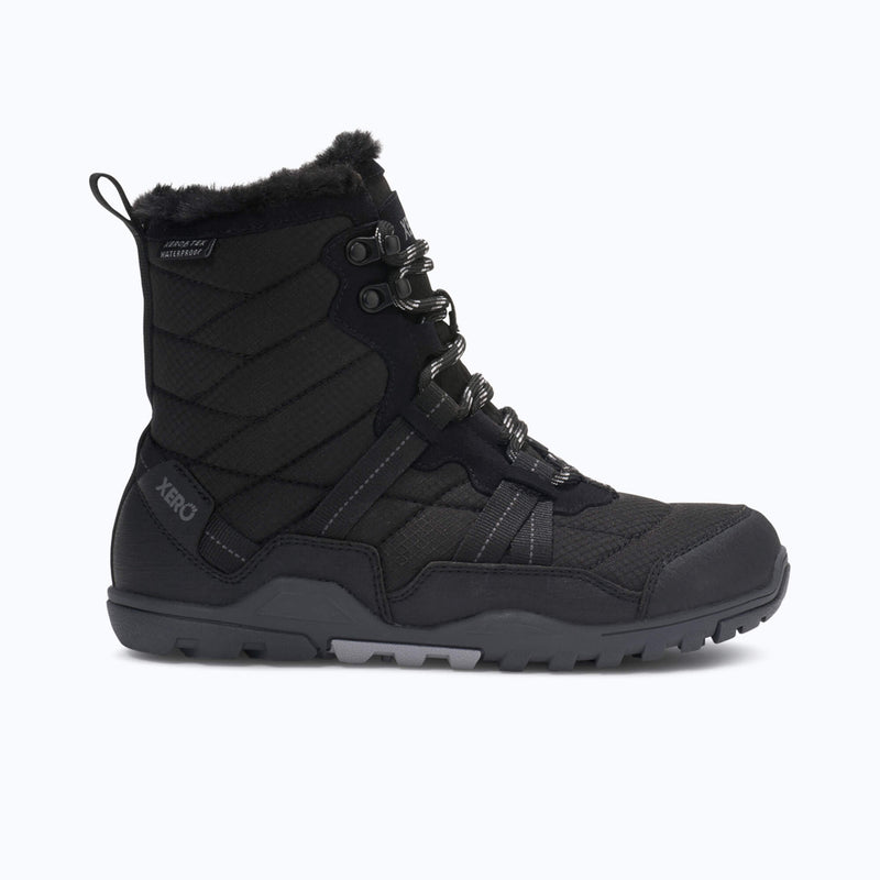 Xero Shoes Alpine Women Boot in Black with Toe Facing Right