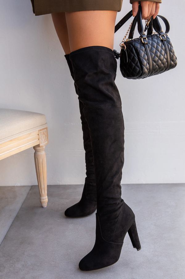 Amaya-01 - Wild Diva - Over the Knee Block Heel Boots - ShoeFad