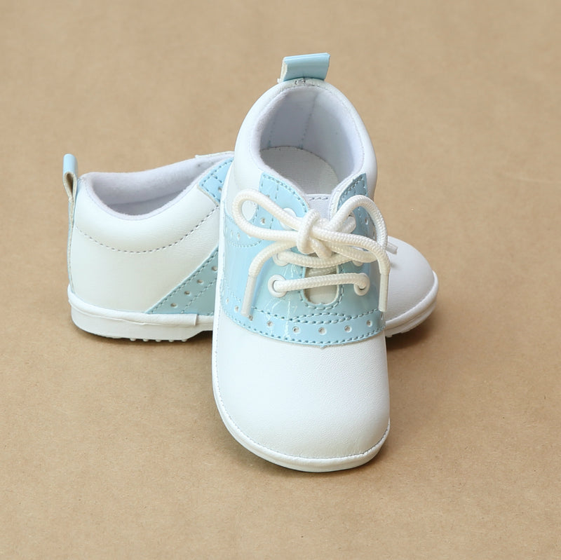 Angel Baby Boys Austin Patent Saddle Oxford Shoe - Petitfoot.com