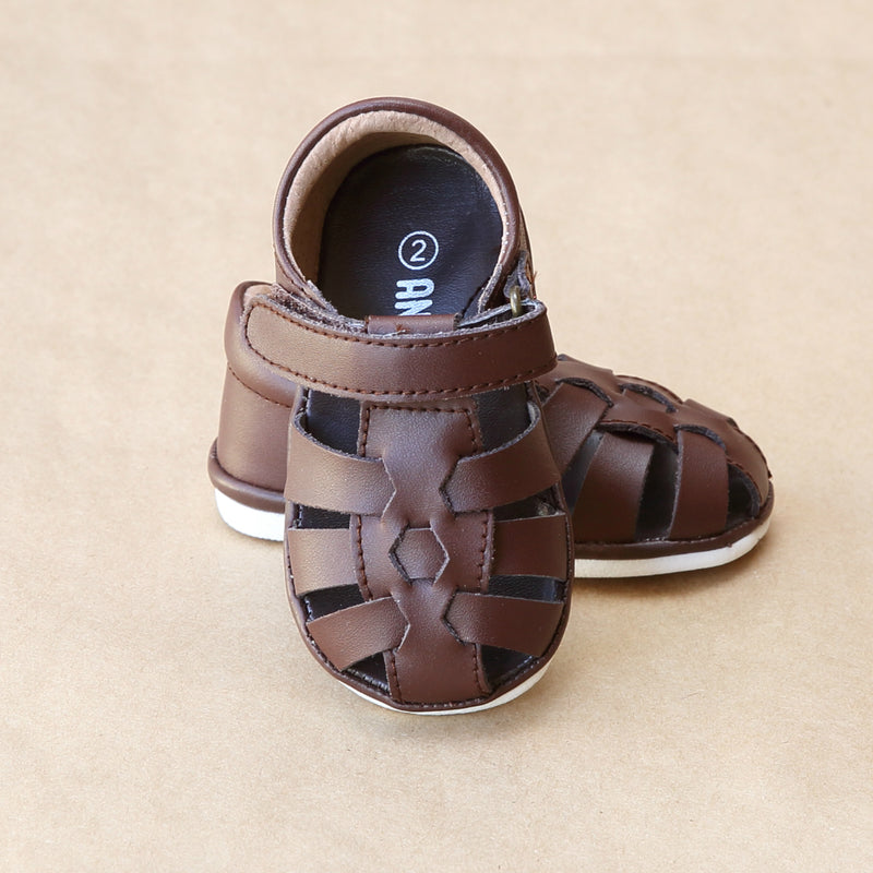 Angel Baby Boys Brown Fisherman Sandal - Petitfoot.com