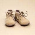 Angel Baby Shoes - L'Amour Shoes - James Boy's Nubuck Khaki Leather Lace Up Shoe (Baby)