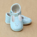 Angel Baby Girls Dottie T-Strap Scalloped Patent Sky Blue Mary Jane - Petitfoot.com