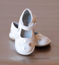 Angel Girls White Leather Polka Dot Mary Jane