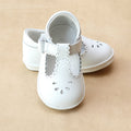 Angel Baby Girls White Scalloped Perforated Mary Jane - Petitfoot.com