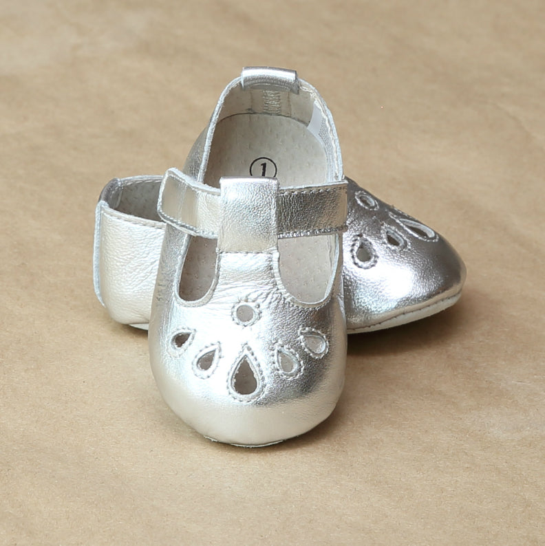 Angel Baby Silver Leather Pre-Walker Mary Jane Shoe - Petitfoot.com
