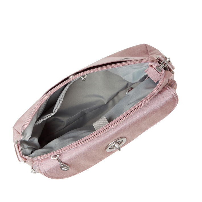Baggallini Calais Crossbody - Blush Shimmer