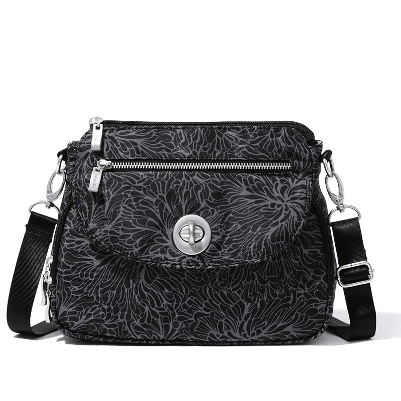 Baggallini Calais Crossbody - Midnight Blossom Print