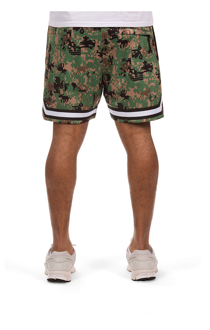 Back View of the Billionaire Boys Club Digi Camo Shorts