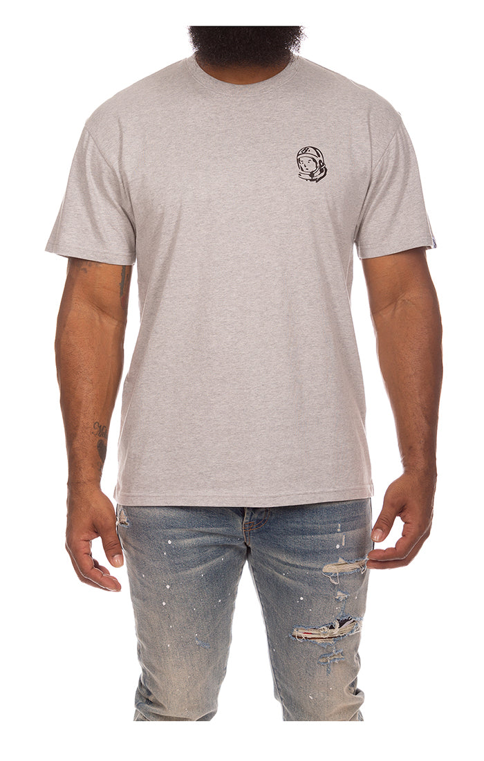 Front View of BBC Helmet Tee in Grey - Men's Streetwear Tees