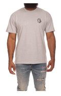 Front View of BBC Helmet Tee in Grey - Men's Streetwear Tees