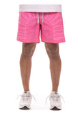 Front View of BB Sunrise Shorts in Carmine Rose - Men's Shorts