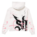 "BLADE" RAW HEM HOODIE (WHITE)