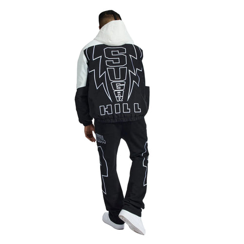 "BOLT" WINDBREAKER PANTS (BLACK)