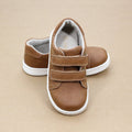 Toddler Boys Chestnut Leather Kyle Double Velcro Strap Leather Sneaker - Petitfoot.com