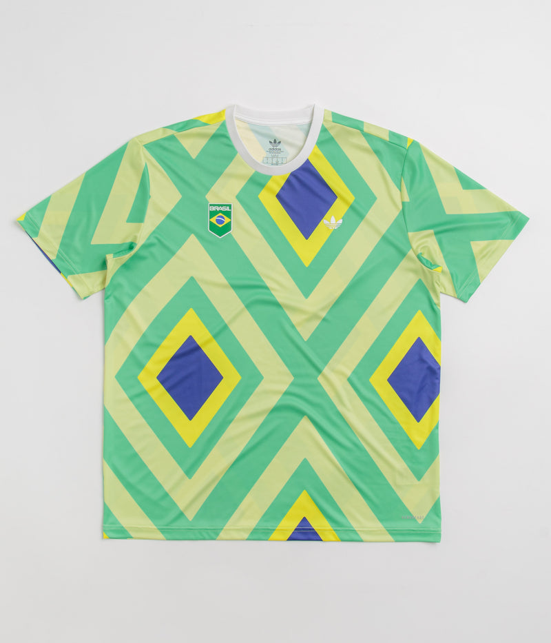 Adidas Brasil Criola Jersey in Pulse Yellow and Multicolor