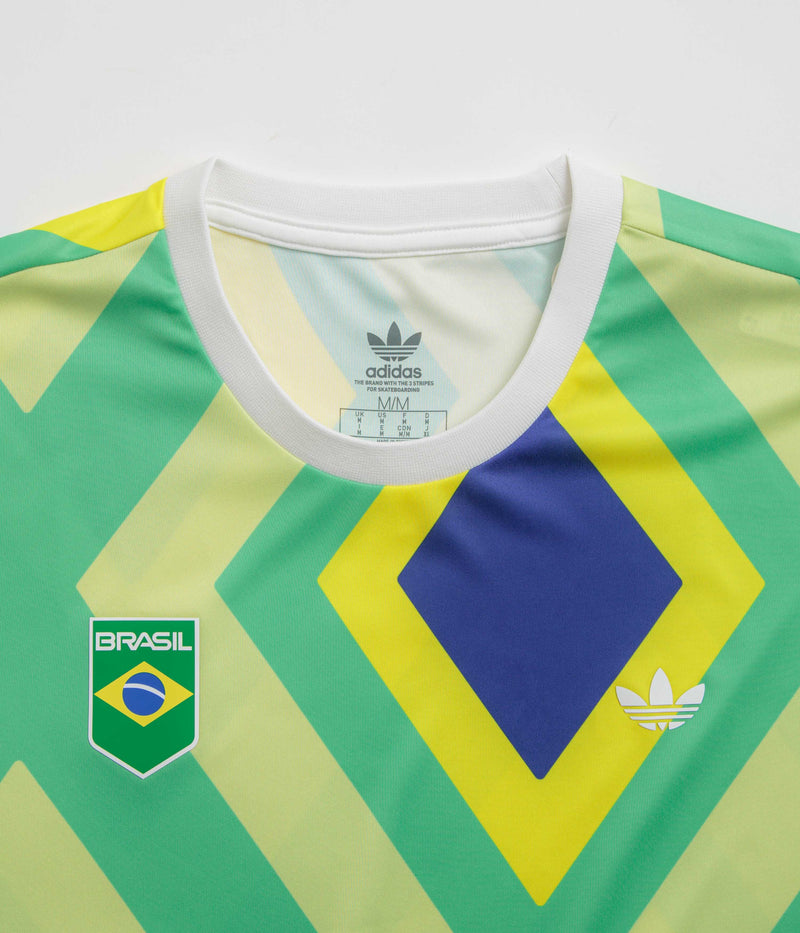 Adidas Brasil Criola Jersey in Pulse Yellow and Multicolor