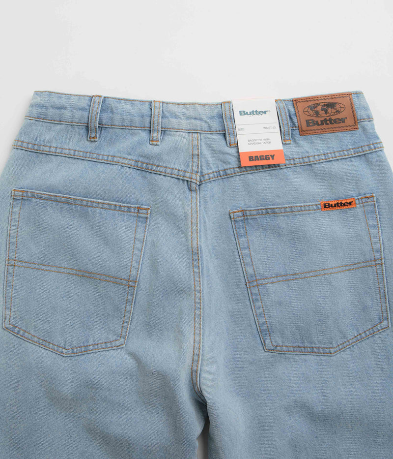 Butter Goods Baggy Denim Jeans in Light Blue