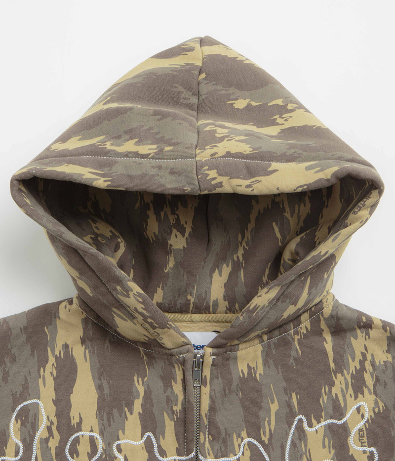 Butter Goods Blotch Zip-Thru Hoodie in Washed Camo