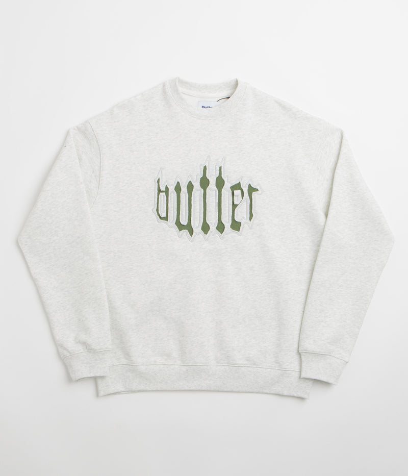 Butter Goods Cut Out Applique Crewneck Sweatshirt in Ash