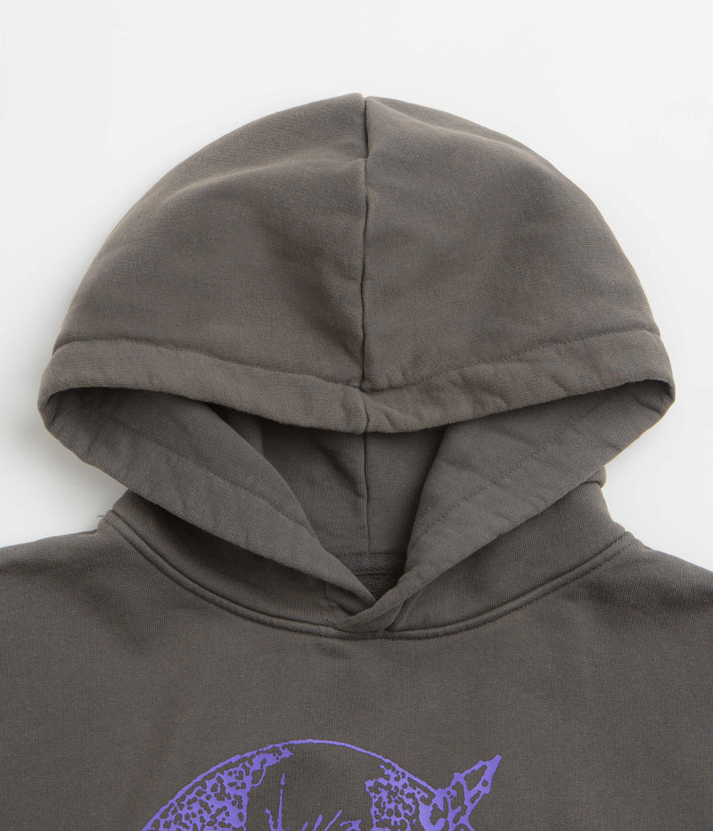 Butter Goods Drill Hoodie in Dark Grey