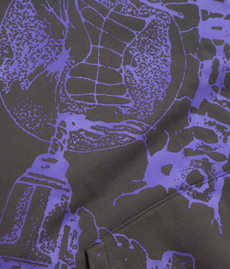 Butter Goods Drill Hoodie in Dark Grey