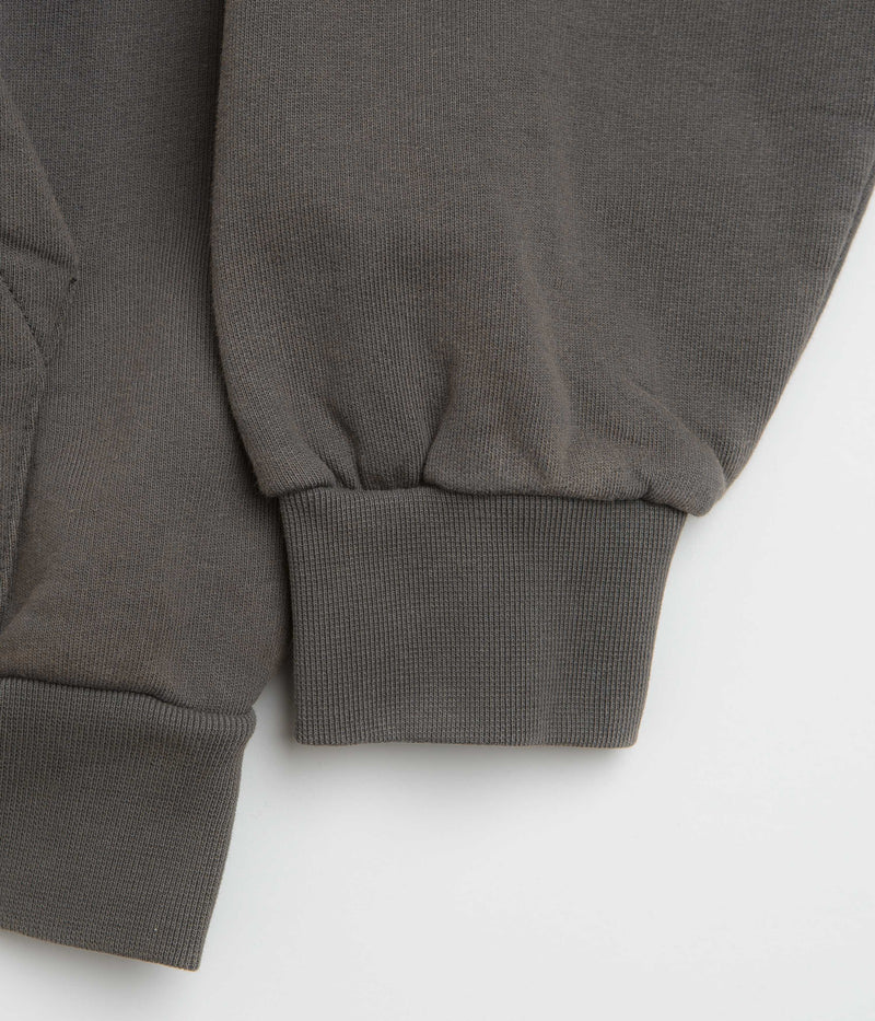 Butter Goods Drill Hoodie in Dark Grey