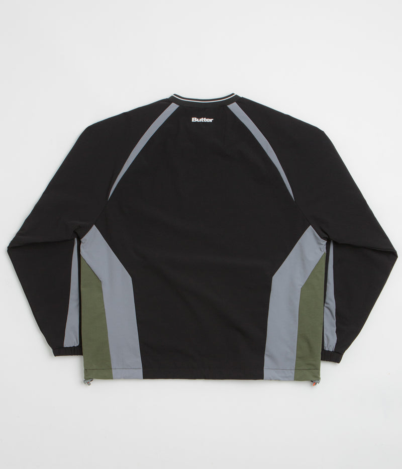 Butter Goods Finta Warmup Pullover Jacket in Black