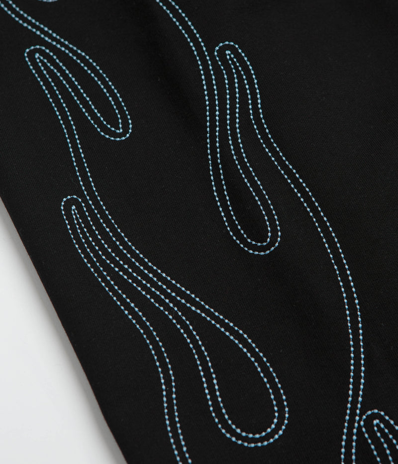 Butter Goods Flame Fleece Pants in Black