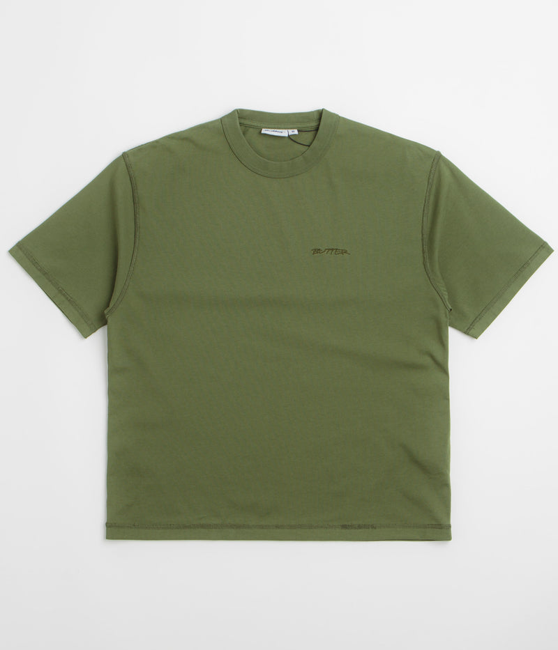 Butter Goods Inside Out T-Shirt in Washed Army
