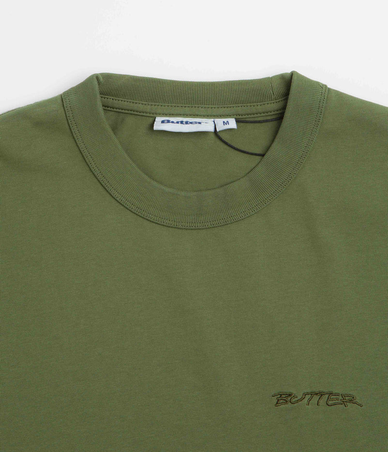 Butter Goods Inside Out T-Shirt in Washed Army