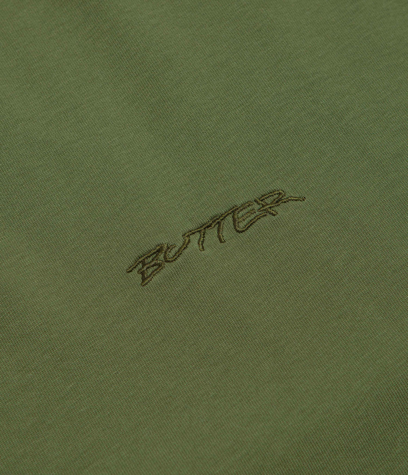 Butter Goods Inside Out T-Shirt in Washed Army