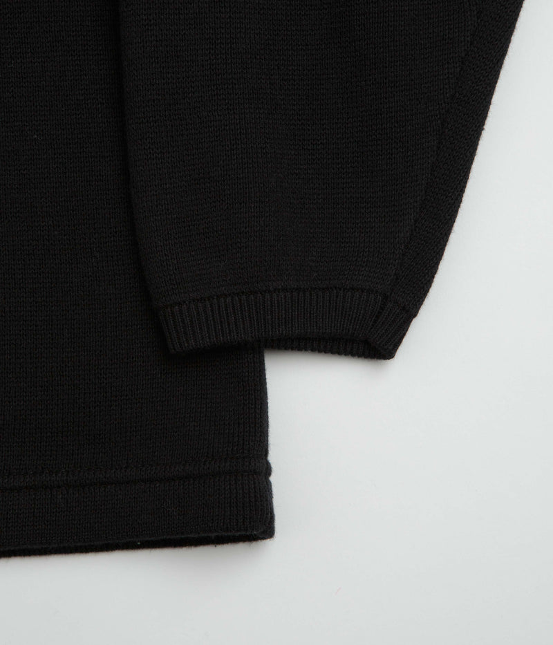Butter Goods Pier Knit Crewneck Sweatshirt in Black