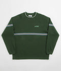 Butter Goods Pier Knit Crewneck Sweatshirt in Moss