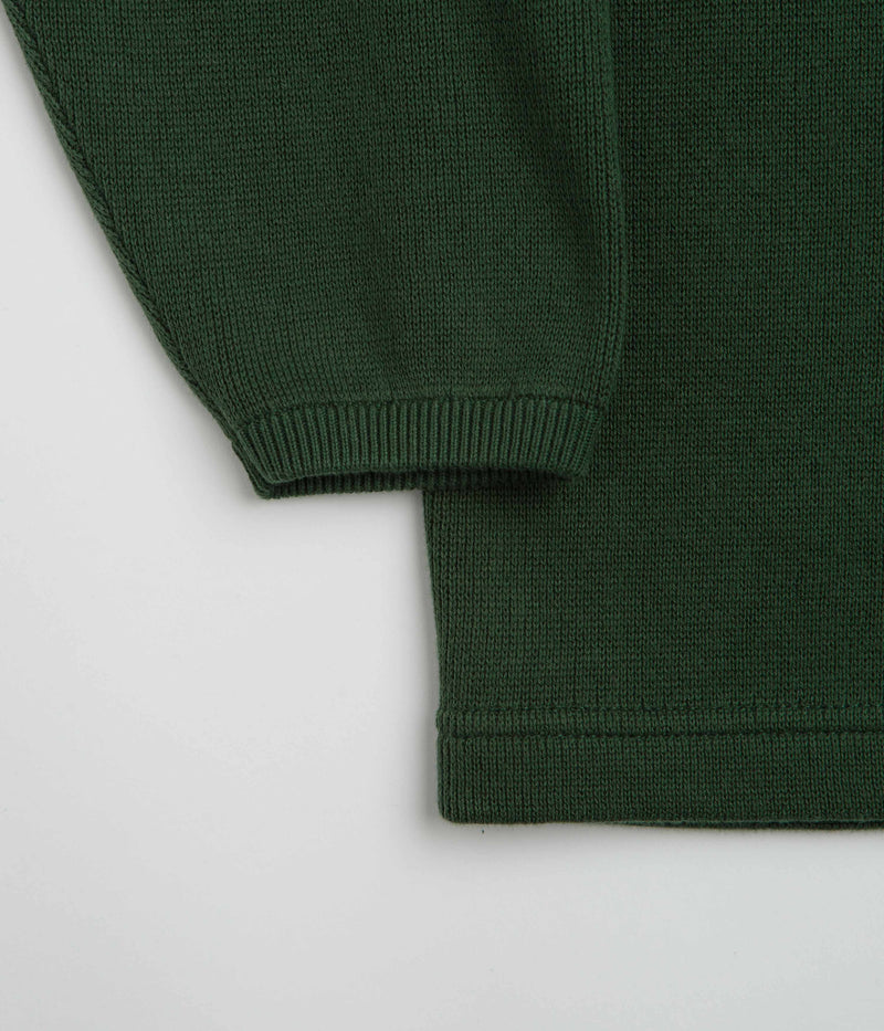 Butter Goods Pier Knit Crewneck Sweatshirt in Moss