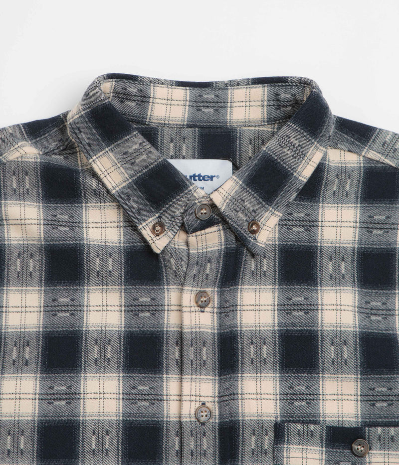 Butter Goods Sirocco Shirt in Navy and White