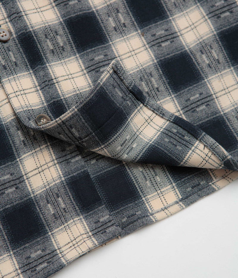 Butter Goods Sirocco Shirt in Navy and White