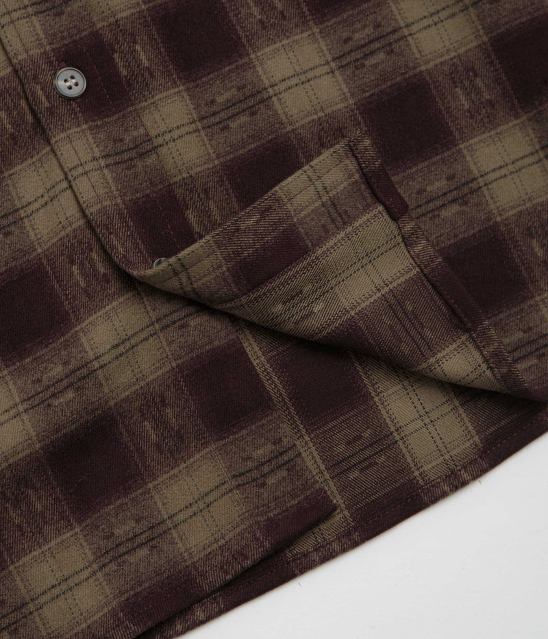 Butter Goods Sirocco Shirt in Plum and Taupe