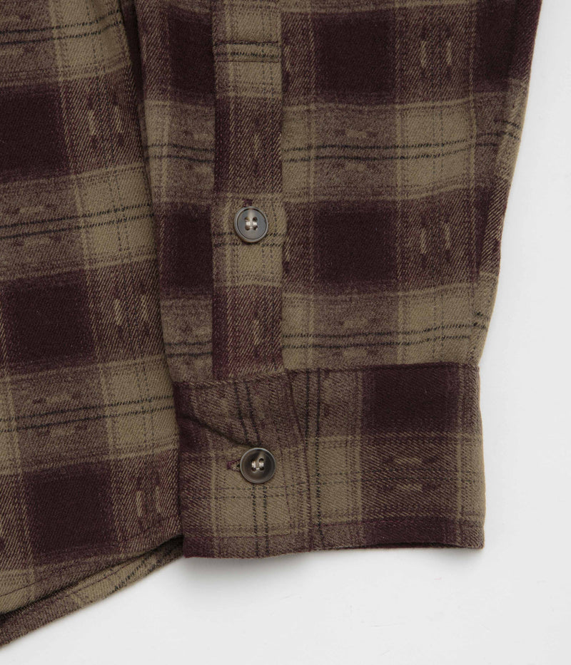 Butter Goods Sirocco Shirt in Plum and Taupe