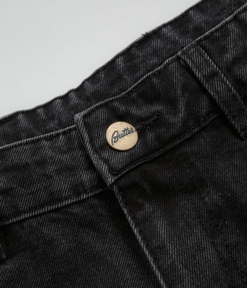 Butter Goods Work Pants in Distressed Black
