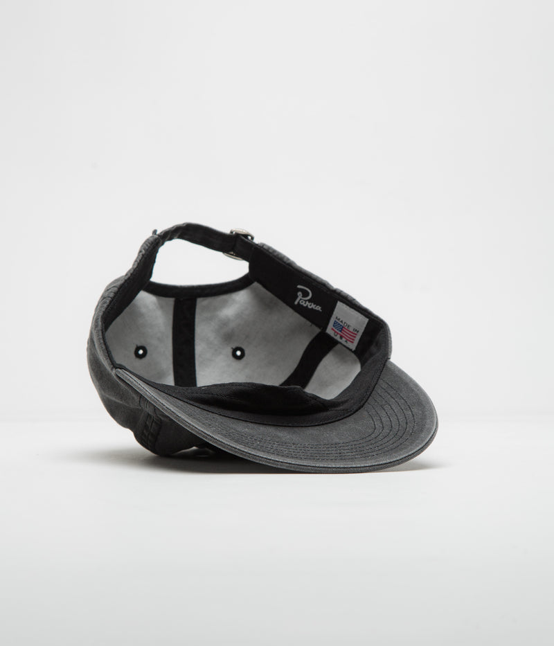 by Parra Scripted Cap in Washed Black