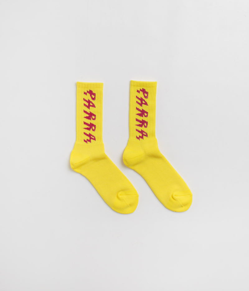 by Parra Shocker Logo Crew Socks in Yellow